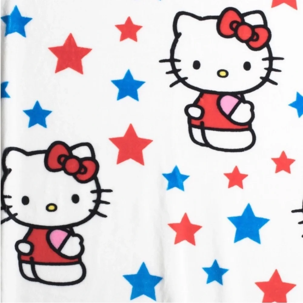 Sanrio Hello Kitty 4th Of July Throw Blanket